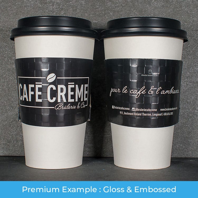 custom printed coffee sleeves