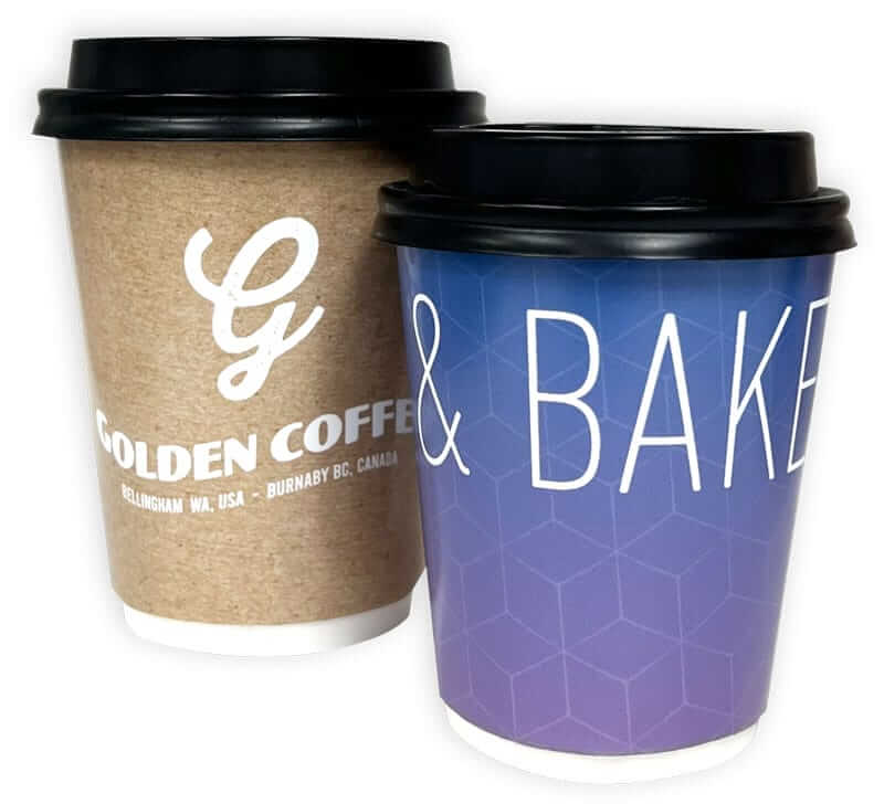 Customized double wall coffee cups