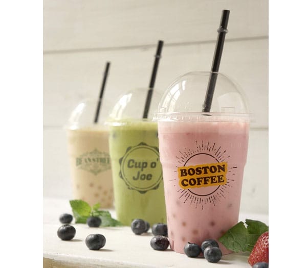 Clear plastic cups custom printed with logos