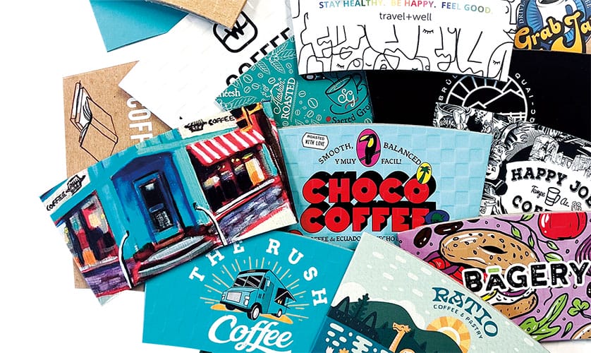 full color coffee sleeves